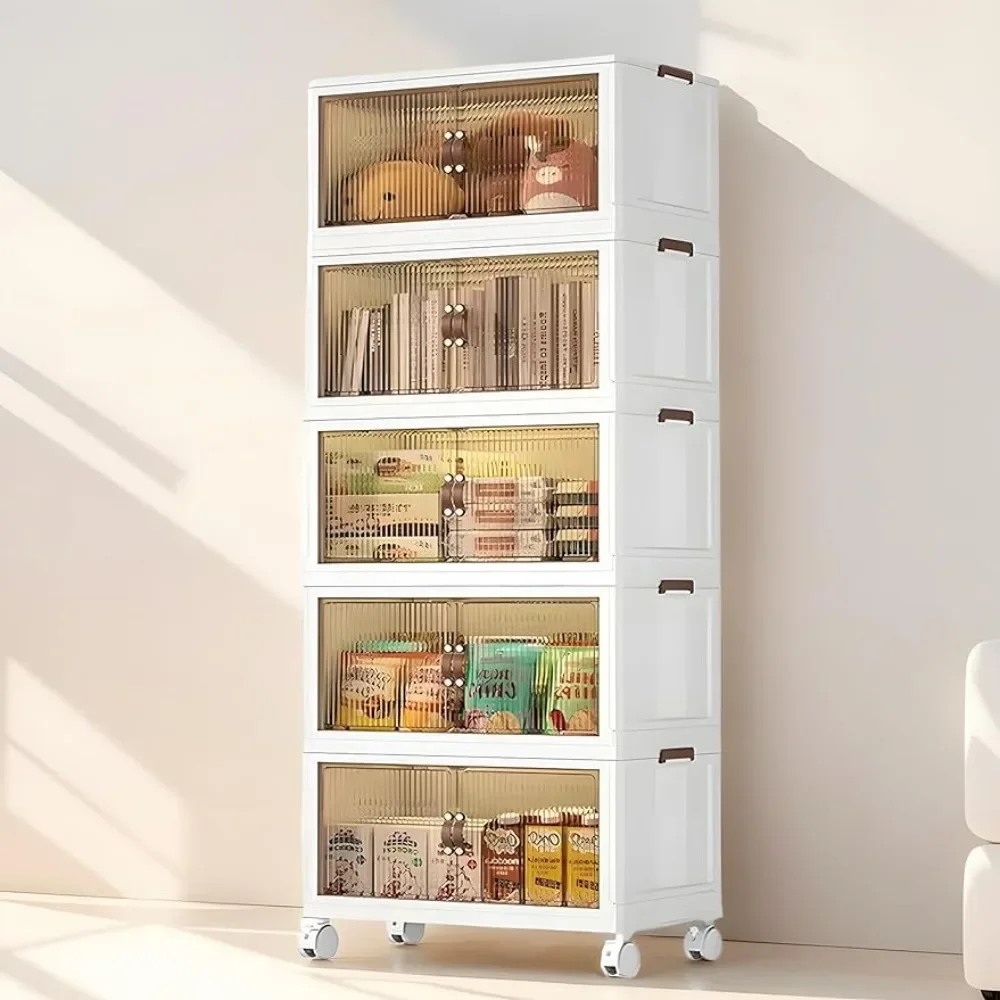 8.8Gal 5-Tier Collapsible Stackable Plastic Storage Box With Wheels Storage Bins With Lids and Doors Room Organizer Shoe Rack
8.8Gal 5-Tier Collapsible Stackable Plastic Storage Box With Wheels Storage Bins With Lids and Doors Room Organizer Shoe Rack