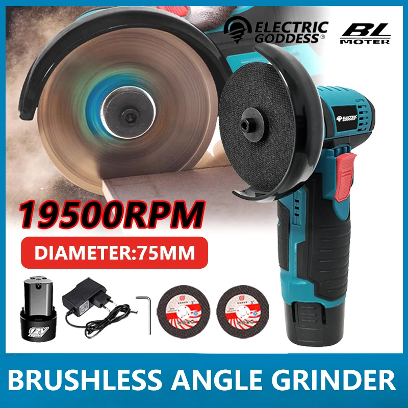 

Electric 12V 19500rpm Mini Goddess Angle Grinder Rechargeable Grinding Tool Polishing Machine For Cutting Diamond Cordless