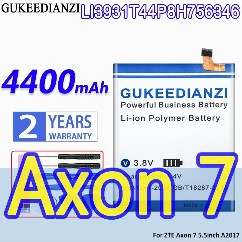 GUKEEDIANZI High Capacity Battery LI3931T44P8H756346 4400mAh For ZTE Axon 7 5.5inch A2017 Bateria
GUKEEDIANZI High Capacity Battery LI3931T44P8H756346 4400mAh For ZTE Axon 7 5.5inch A2017 Bateria