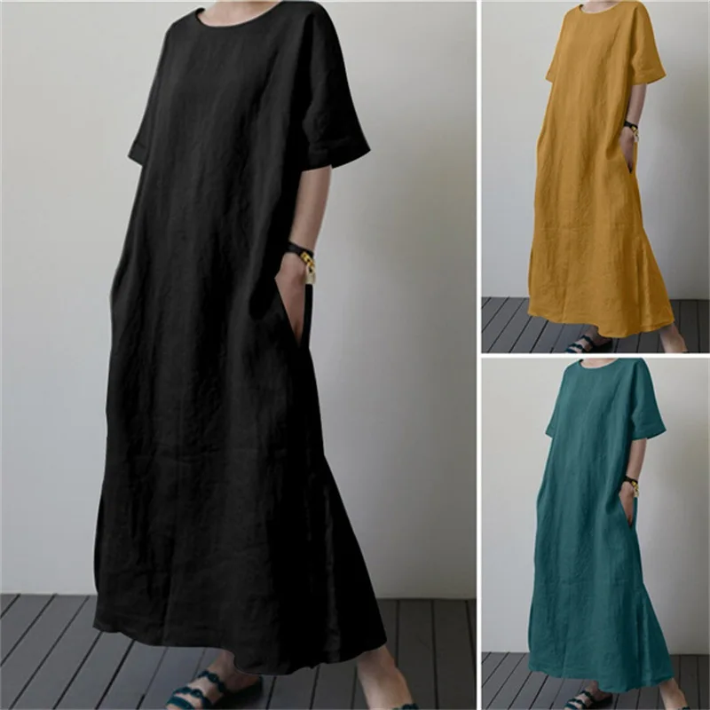 2023 Summer New Casual Simple Solid Color Loose And Thin Cotton And Linen Waist Belt Slit Women Long Dress Tide Free Shipping
2023 Summer New Casual Simple Solid Color Loose And Thin Cotton And Linen Waist Belt Slit Women Long Dress Tide Free Shipping