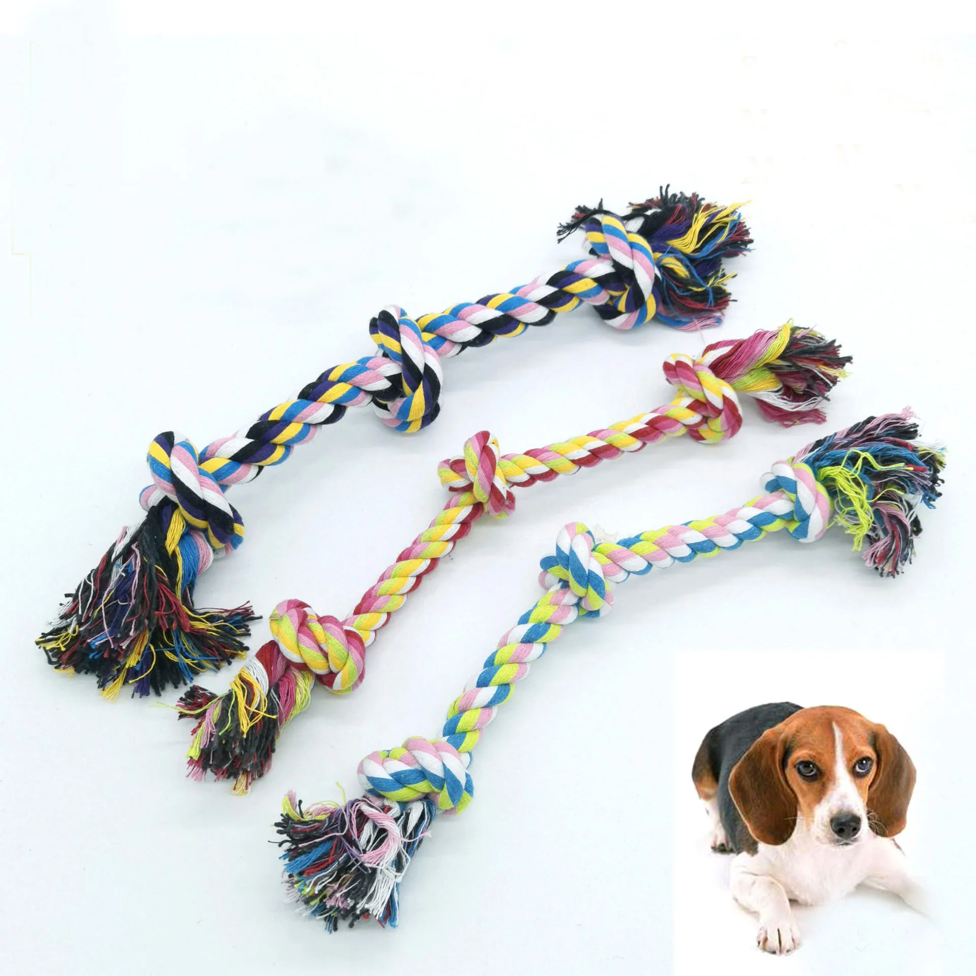 

Toys for dog Rope 30CM (Random Color ) pet supplies Pet Dog Puppy Cotton Chew Knot Puppy Relieving Stuffy Cleaning Teeth