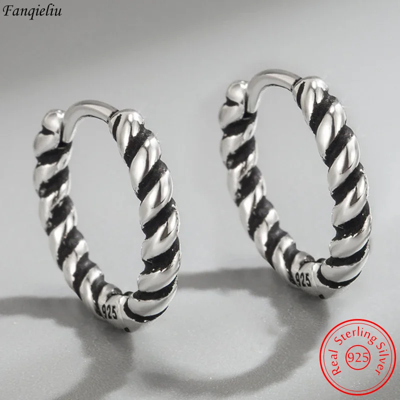 Fanqieliu Real 925 Sterling Silver High Quality Jewelry New Threaded Rope Circle Hoop Earrings For Women FQL23637
Fanqieliu Real 925 Sterling Silver High Quality Jewelry New Threaded Rope Circle Hoop Earrings For Women FQL23637