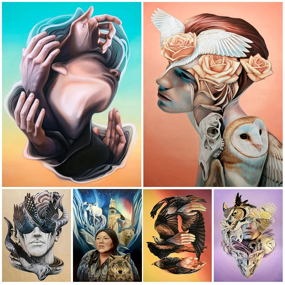Surrealism Portrait Man Rose Animal Posters and Prints Wall Art Canvas Painting Home Decoration Wall Pictures For Living Room
Surrealism Portrait Man Rose Animal Posters and Prints Wall Art Canvas Painting Home Decoration Wall Pictures For Living Room