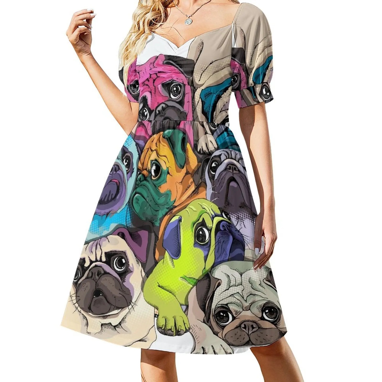 Pug Pile Sleeveless Dress clothing women summer 2024 chic and elegant woman dress
Pug Pile Sleeveless Dress clothing women summer 2024 chic and elegant woman dress