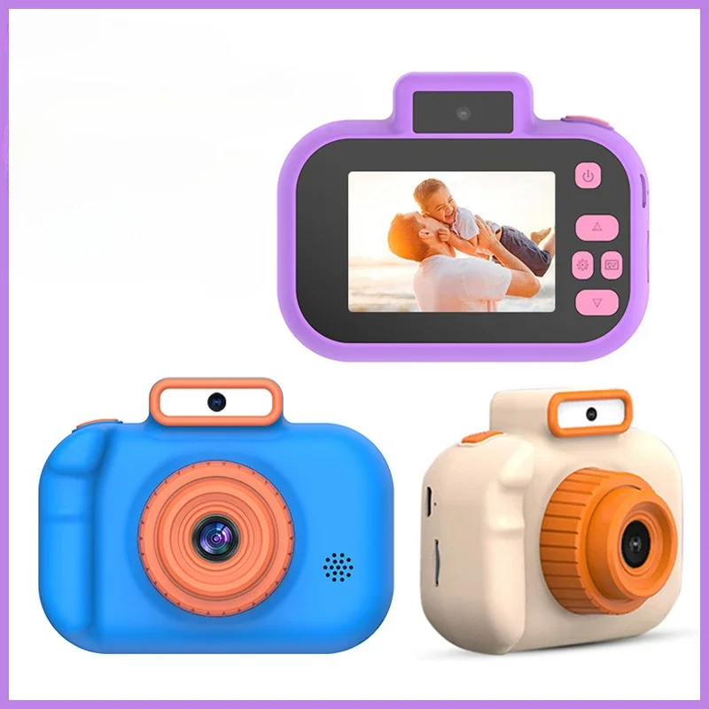 

Children Camera Selfie 4000W Pixels 1080P HD Screen Blue PurPle Dual Cameras Kids Electric Toys for Baby Camara Foto Infantil