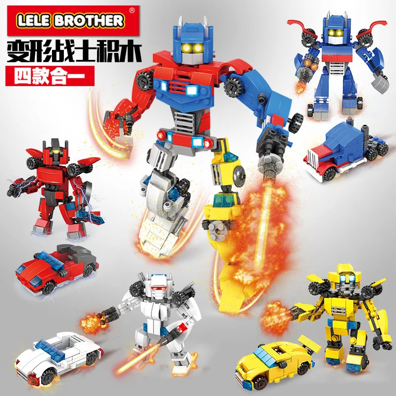 

Transforming Robot Mini Building Block Toy for Boys, King Kong, Hornet, Children, Puzzle Assembly, Building Block Toy