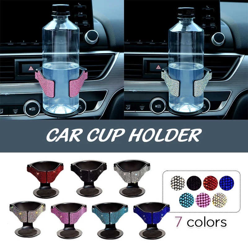 

Luxury Diamond Car Air Vent Drink Cup Holder Stand Mount Strong Load-bearing Auto Organizer Truck Water Bottle Ashtray Rack