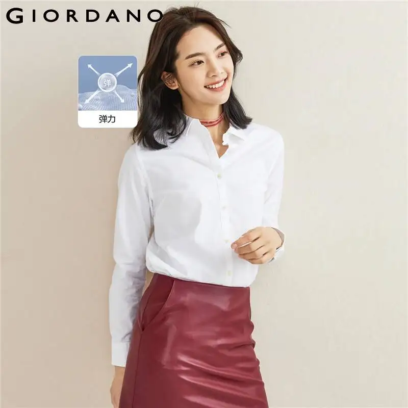 Женские рубашки Giordano, стрейчевая рубашка из ткани Оксфорд с длинным рукавом, однотонная Повседневная рубашка с длинной спинкой и прочным подолом, 05341105
Женские рубашки Giordano, стрейчевая рубашка из ткани Оксфорд с длинным рукавом, однотонная Повседневная рубашка с длинной спинкой и прочным подолом, 05341105