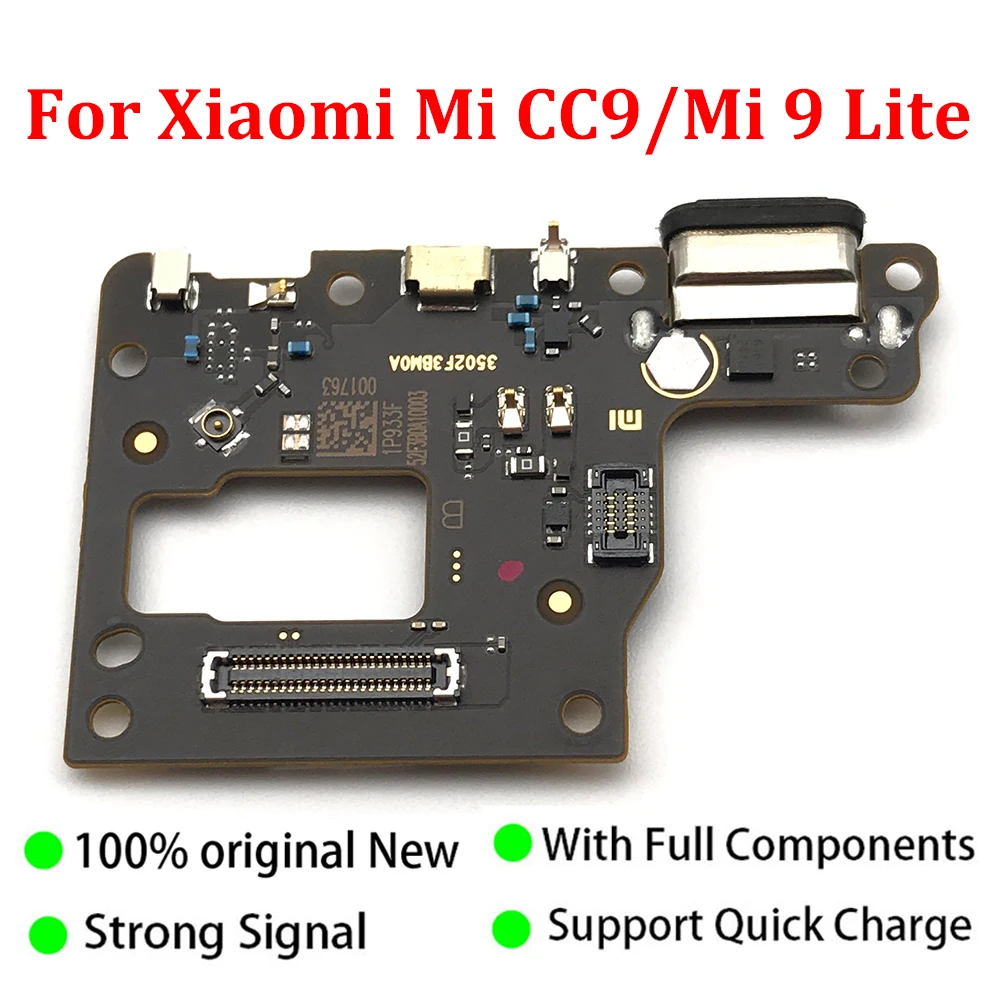 100% оригинал для Xiaomi Mi 9 Lite Mi9 Lite / Mi CC9 CC 9 USB зарядное устройство порт для зарядки док-станция коннектор микрофонная плата гибкий кабель