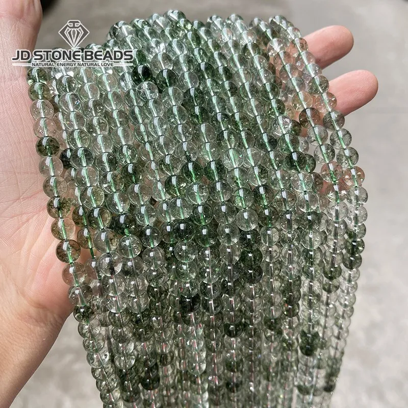 

6 8 10mm High Quality Synthetic Green Ghost Crystal Bead Round Loose Spacer Bead For Jewelry Making Handmade Bracelet Accessory