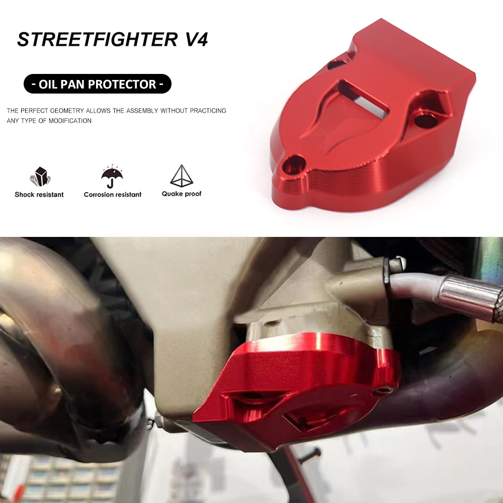 New Motorcycle CNC Racing Oil Pan Protector Guard Aluminum Lower Engine Protector Sump Guard For Ducati Streetfighter V4S V4
New Motorcycle CNC Racing Oil Pan Protector Guard Aluminum Lower Engine Protector Sump Guard For Ducati Streetfighter V4S V4