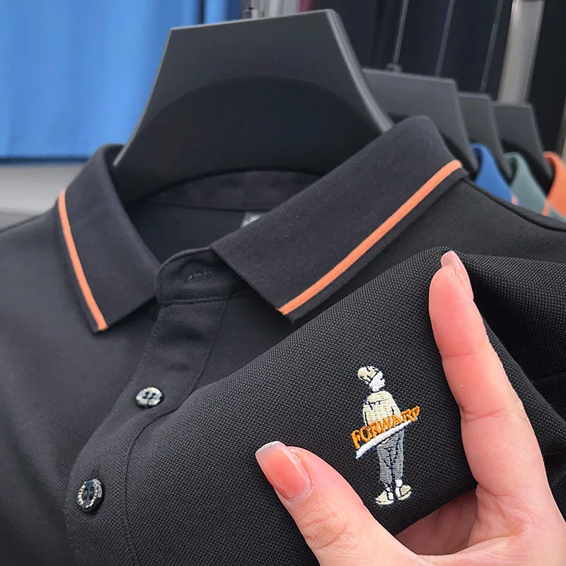 High Quality Luxury Men's Polo Shirt Autumn New Polo Collar Exquisite Embroidery Long Sleeve Bottom Shirt Europe Trend Menswear
High Quality Luxury Men's Polo Shirt Autumn New Polo Collar Exquisite Embroidery Long Sleeve Bottom Shirt Europe Trend Menswear