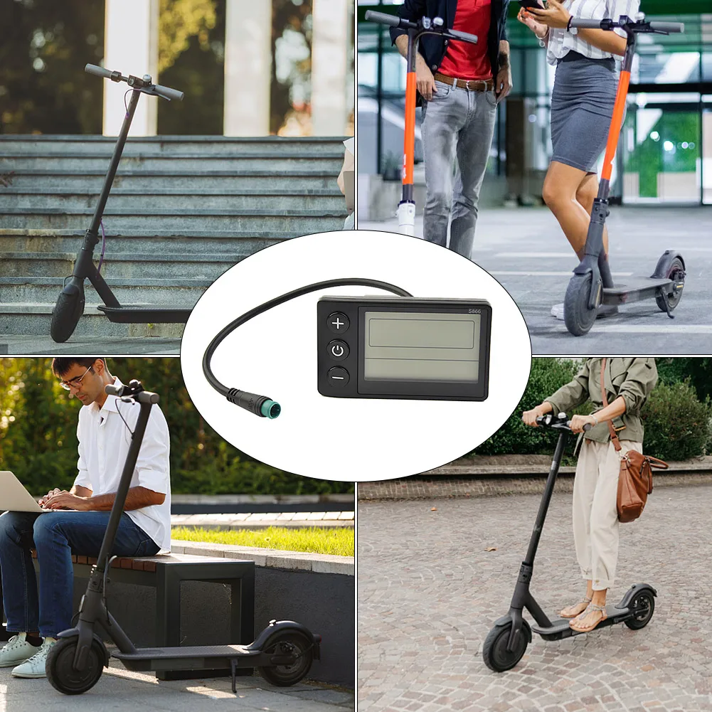 Electric Bike LCD Display S866 24V/36V/48V Waterproof Plug For E-Bike Scooter Cars 22.2mm Handlebar Scooter Parts Accessories
Electric Bike LCD Display S866 24V/36V/48V Waterproof Plug For E-Bike Scooter Cars 22.2mm Handlebar Scooter Parts Accessories