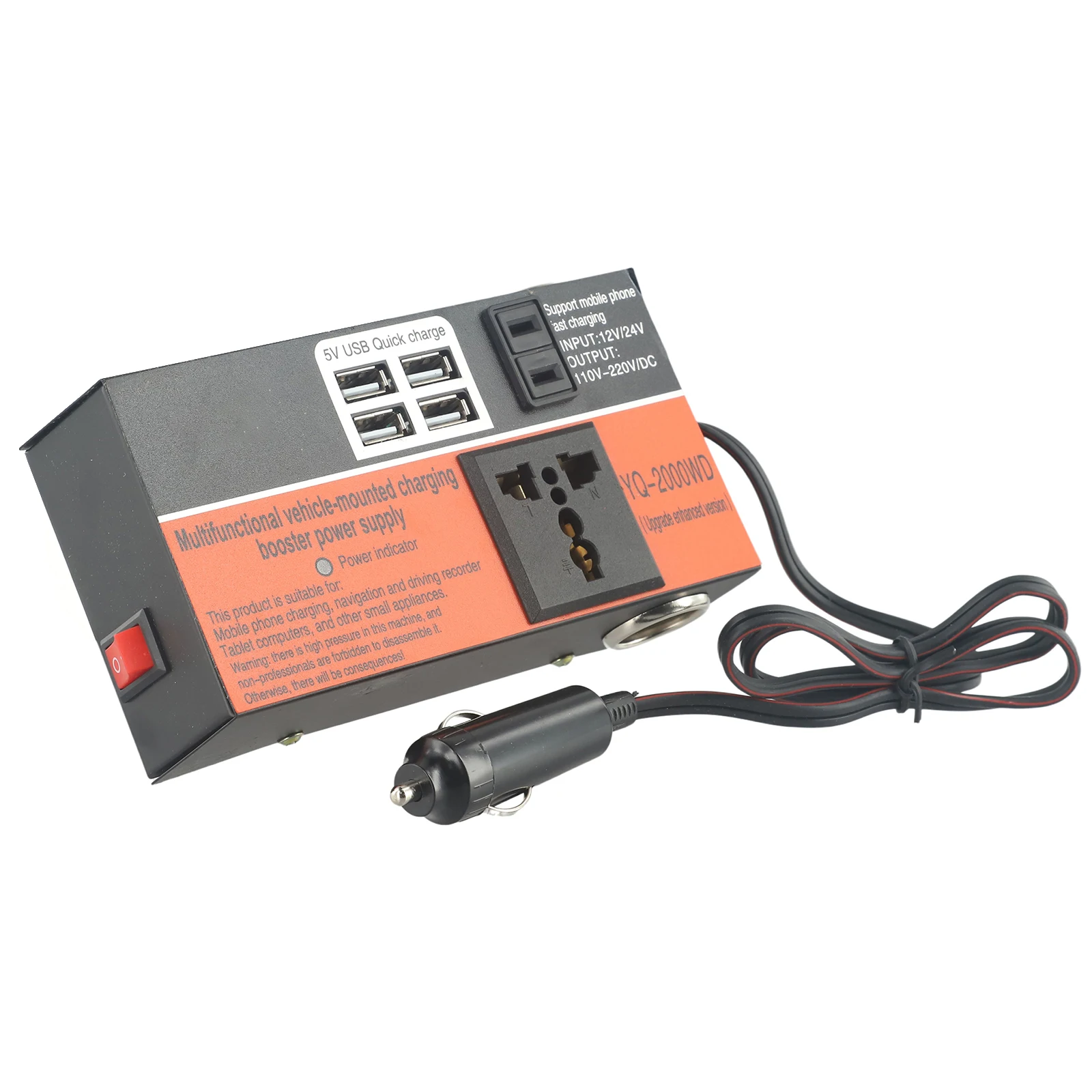 DC12V/24V To DC110V/220V Car Converter Power Inverter 1500W Converter Trip 4USB Car Inverters Car Van Universal
DC12V/24V To DC110V/220V Car Converter Power Inverter 1500W Converter Trip 4USB Car Inverters Car Van Universal