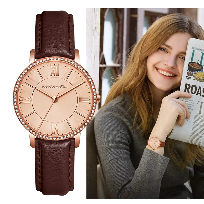 HANNAH MARTIN Women Watch Simple Japan Quartz Movement Clock Female Fashion Business Wristwatches Diamond Dial Watch For Women
HANNAH MARTIN Women Watch Simple Japan Quartz Movement Clock Female Fashion Business Wristwatches Diamond Dial Watch For Women
