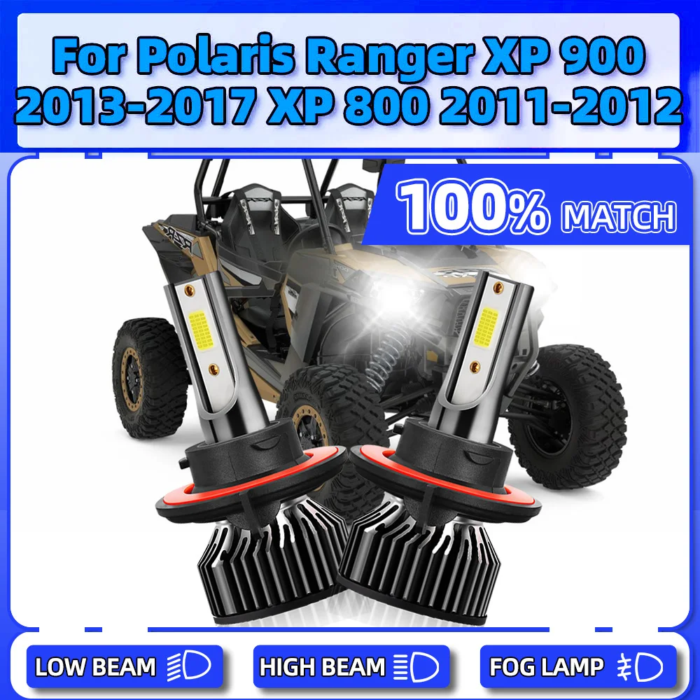 120W LED Headlight Bulbs 20000LM Auto Lights 12V 6000K CSP Chips Car Lamps For Polaris Ranger XP 900 2013-2017 XP 800 2011 2012
120W LED Headlight Bulbs 20000LM Auto Lights 12V 6000K CSP Chips Car Lamps For Polaris Ranger XP 900 2013-2017 XP 800 2011 2012