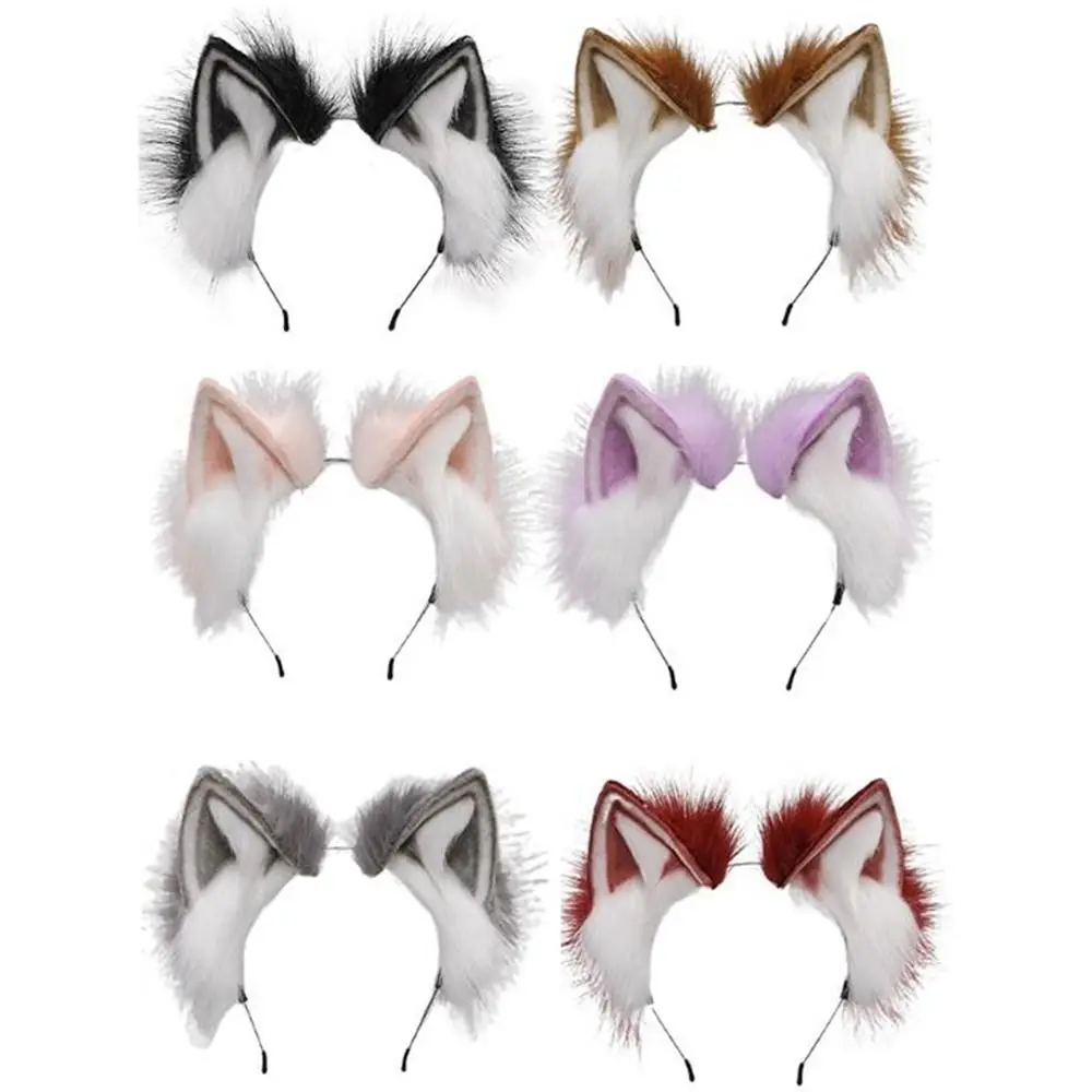 

Plush Cat Ear Headband Cute Simulation Handmade Anime Hair Hoops Fancy Props Cosplay Headwear Costume Party
