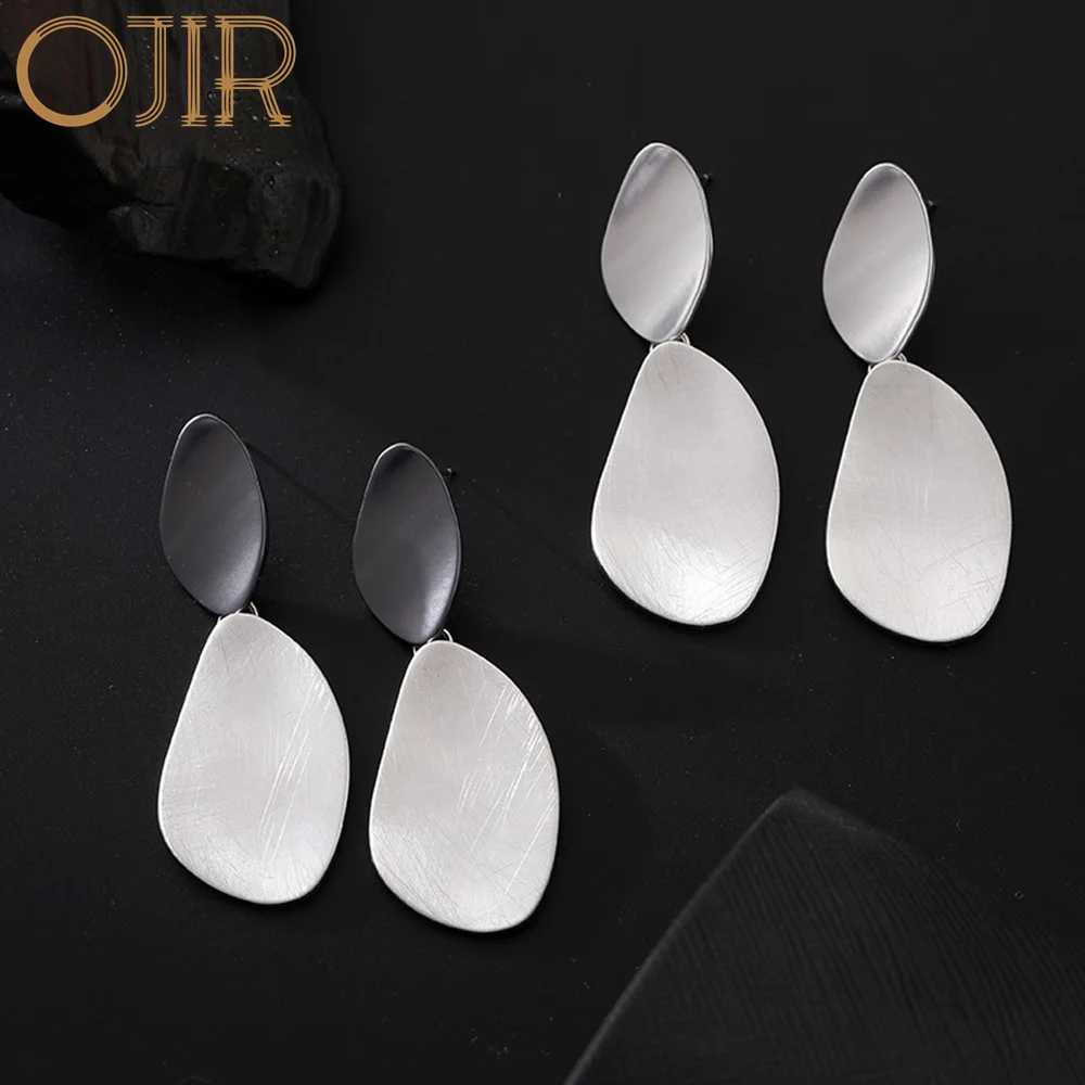 

Korean Fashion Drop Earrings for Women Silver Color Trendy Irregular Pendent brincos Goth Jewelry Vintage Pendientes Accessories