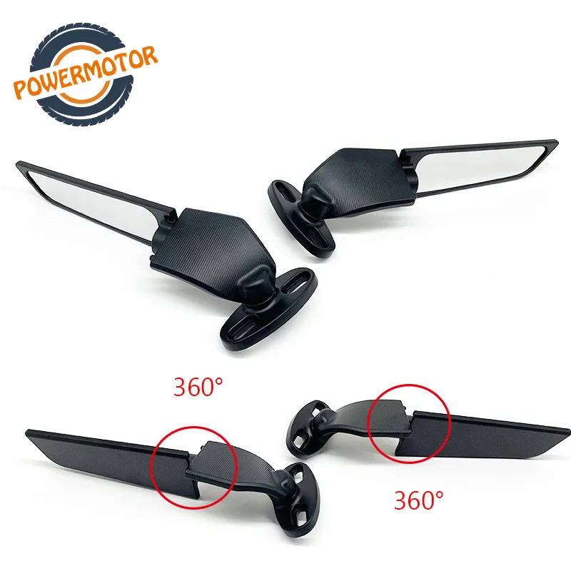 Modified Motorcycle 2PCS Rearview Mirrors Wind Wing Adjustable Rotating Side Mirrors For KAWASAKI NINJA 250 300 400 650 H2 H4
Modified Motorcycle 2PCS Rearview Mirrors Wind Wing Adjustable Rotating Side Mirrors For KAWASAKI NINJA 250 300 400 650 H2 H4
