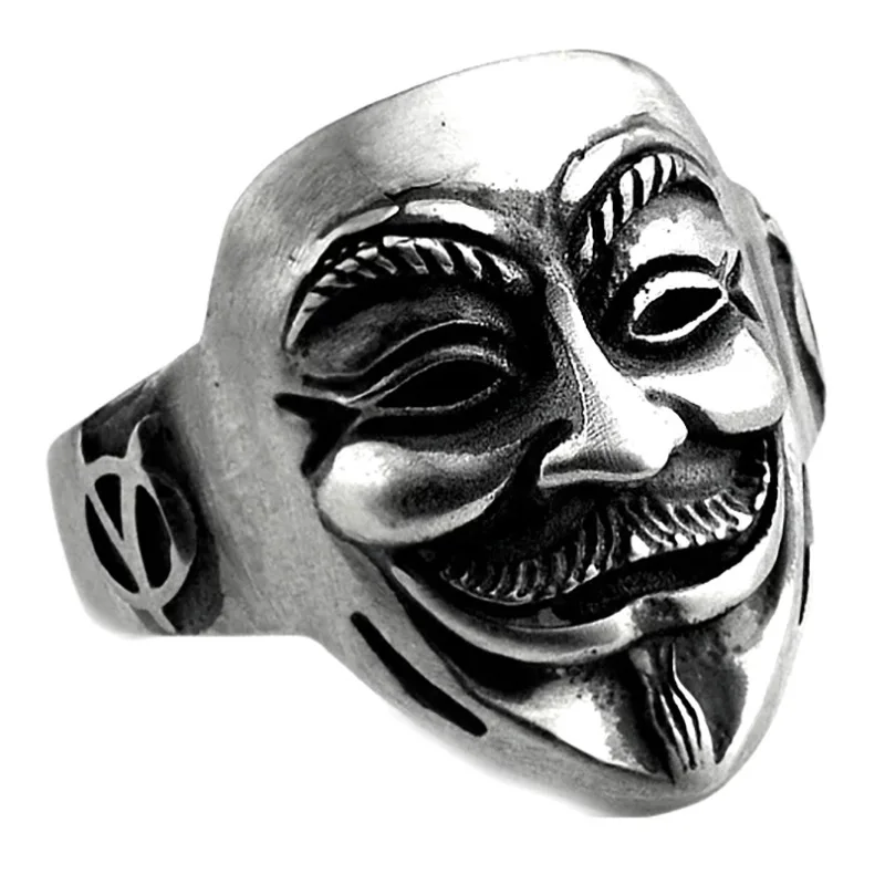 925 Silver Vintage Smile Face Mask Rings Punk Open Adjustable Lucky Retro S925 Thai Silver Ring for Man Charm Gift Jewelry
925 Silver Vintage Smile Face Mask Rings Punk Open Adjustable Lucky Retro S925 Thai Silver Ring for Man Charm Gift Jewelry
