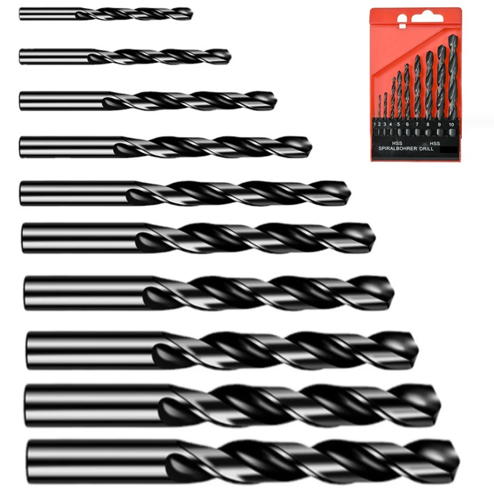10PCS 1-10mm HSS T Wist Drill Bit Set Metric Composite Drill Bits Bright Finish Cutting Drilling Tool For Wood/Metal Hole
10PCS 1-10mm HSS T Wist Drill Bit Set Metric Composite Drill Bits Bright Finish Cutting Drilling Tool For Wood/Metal Hole
