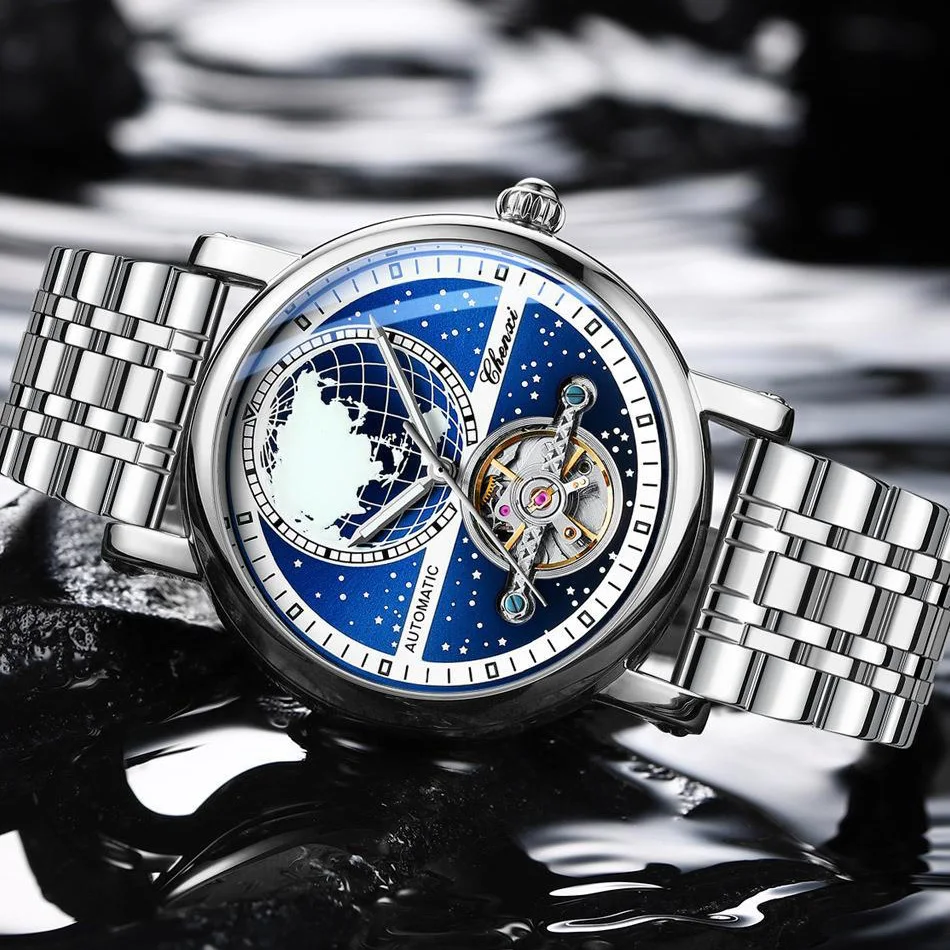 Fashion Brand Men's Business Mechanical Watch World Starry Luminous Waterproof Automatic Movement Clock Male's Sports Wristwatch
Fashion Brand Men's Business Mechanical Watch World Starry Luminous Waterproof Automatic Movement Clock Male's Sports Wristwatch