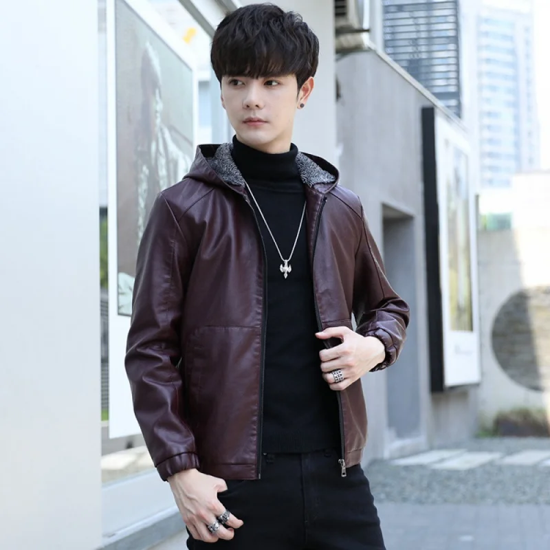 Warm winterfashionableAutumn and Winter New Men's Leather Coat Korean Fashion Casual Fleece-lined Youth Leather Jacket Warm Coat
Warm winterfashionableAutumn and Winter New Men's Leather Coat Korean Fashion Casual Fleece-lined Youth Leather Jacket Warm Coat