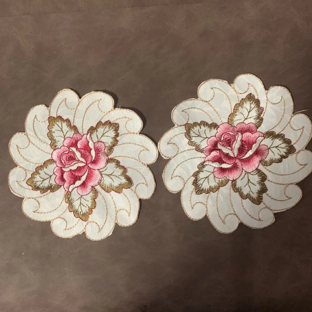 Embroidery Flower Coaster Coffee Table Delicate Flower Pattern Cup Pad Round Doily Table Decoration
Embroidery Flower Coaster Coffee Table Delicate Flower Pattern Cup Pad Round Doily Table Decoration