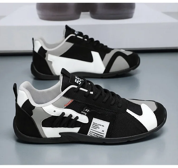 Low-Top Men's Casual Shoes Breathable Retro Sporty Style Summer New Fashion Trendy Bean Board Shoes Comfortable Rubber Sole Low-Top Men's Casual Shoes Breathable Retro Sporty Style Summer New Fashion Trendy Bean Board Shoes Comfortable Rubber Sole