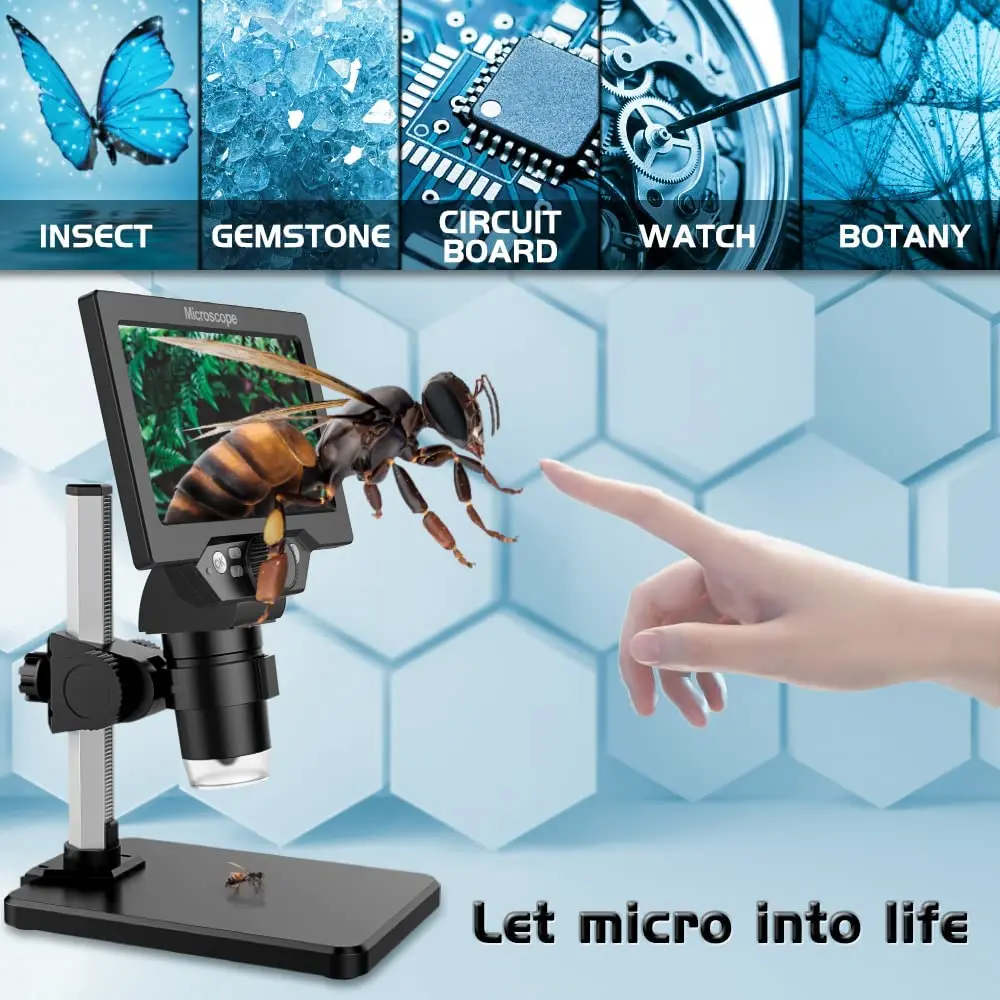 1-1000X Magnification Zoom Wireless USB Stereo LCD Digital Microscope,4.3'' 1080P 10 Megapixels HD Screen Camera Video Recorder 14 1-1000X Magnification Zoom Wireless USB Stereo LCD Digital Microscope,4.3'' 1080P 10 Megapixels HD Screen Camera Video Recorder 8