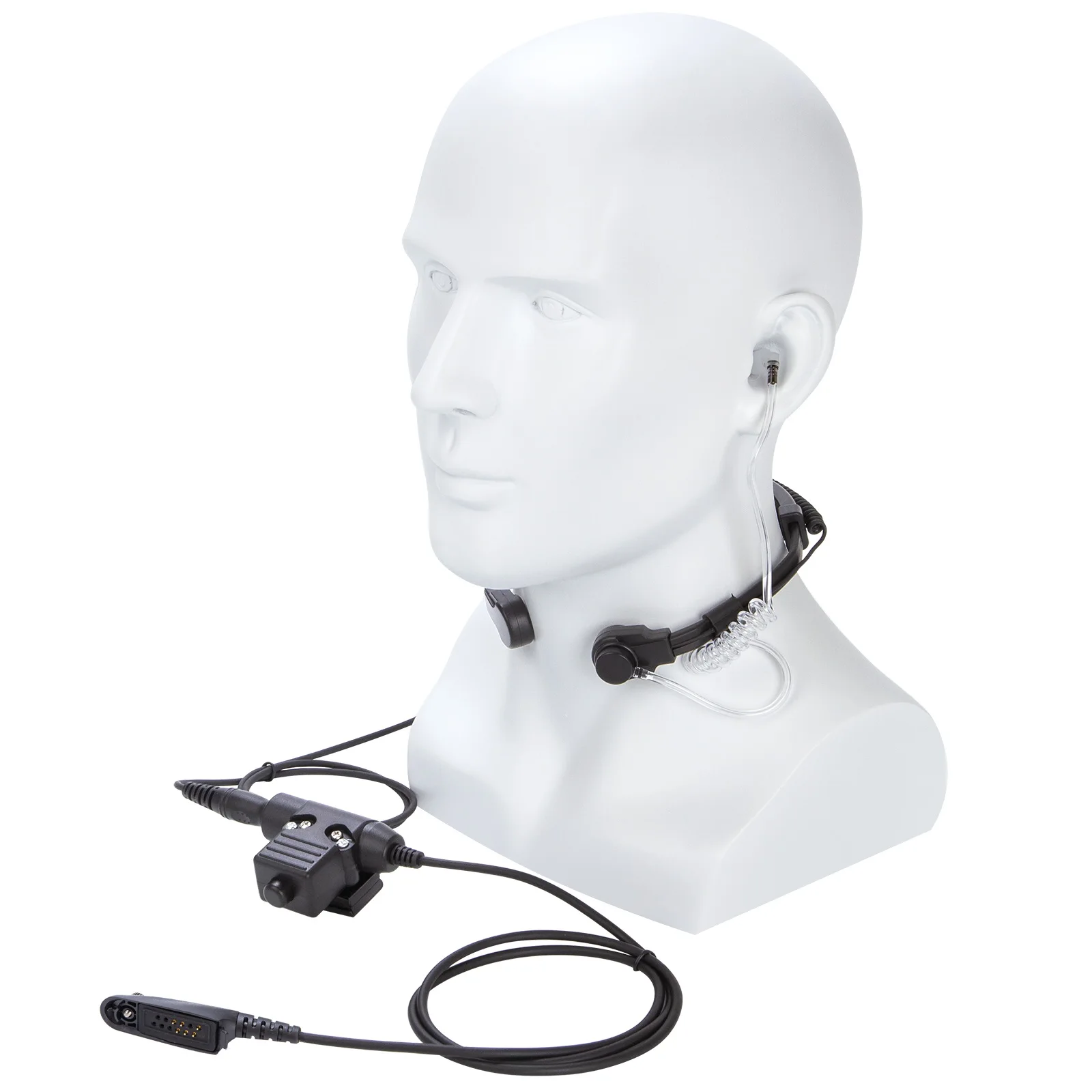 

U94 PTT+7.1mm tactical telescopic throat controlled walkie talkie headset for MOTOROLA GP-338 GP340 380 PRO5150
