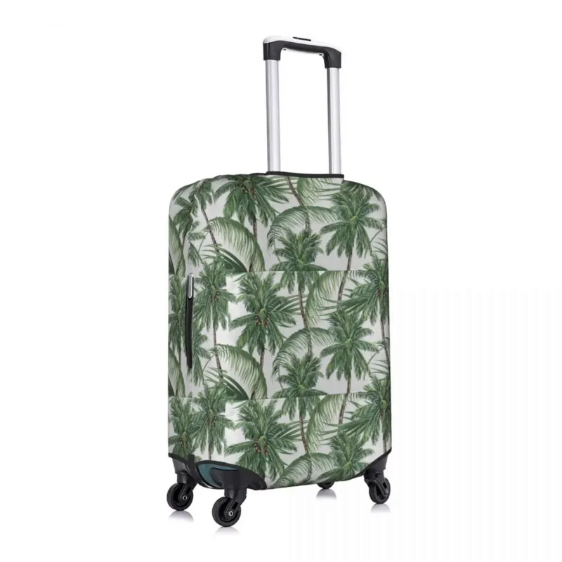 

Palm Trees Tropical Leaves Luggage Cover Spandex Suitcase Protector Fits 19-21 Inch
