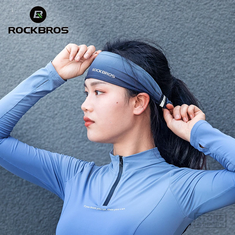 

ROCKBROS Sport Headband Cycling Running Sweatband Fitness Yoga Gym Headscarf Sweat Hair Band age Men Women Elastic Head