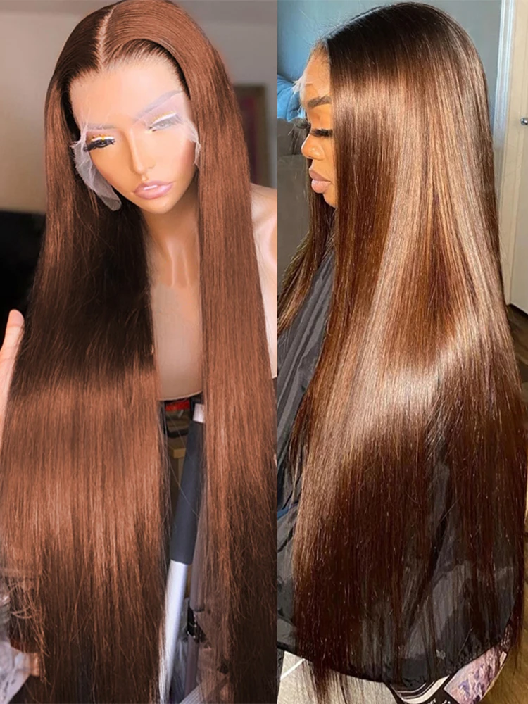 Brown Lace Front Human Hair Wigs Pre Plucked With Baby Hair 360 Full Lace 13x4 13x6 Chocolate Straight Lace Frontal Wig
Brown Lace Front Human Hair Wigs Pre Plucked With Baby Hair 360 Full Lace 13x4 13x6 Chocolate Straight Lace Frontal Wig