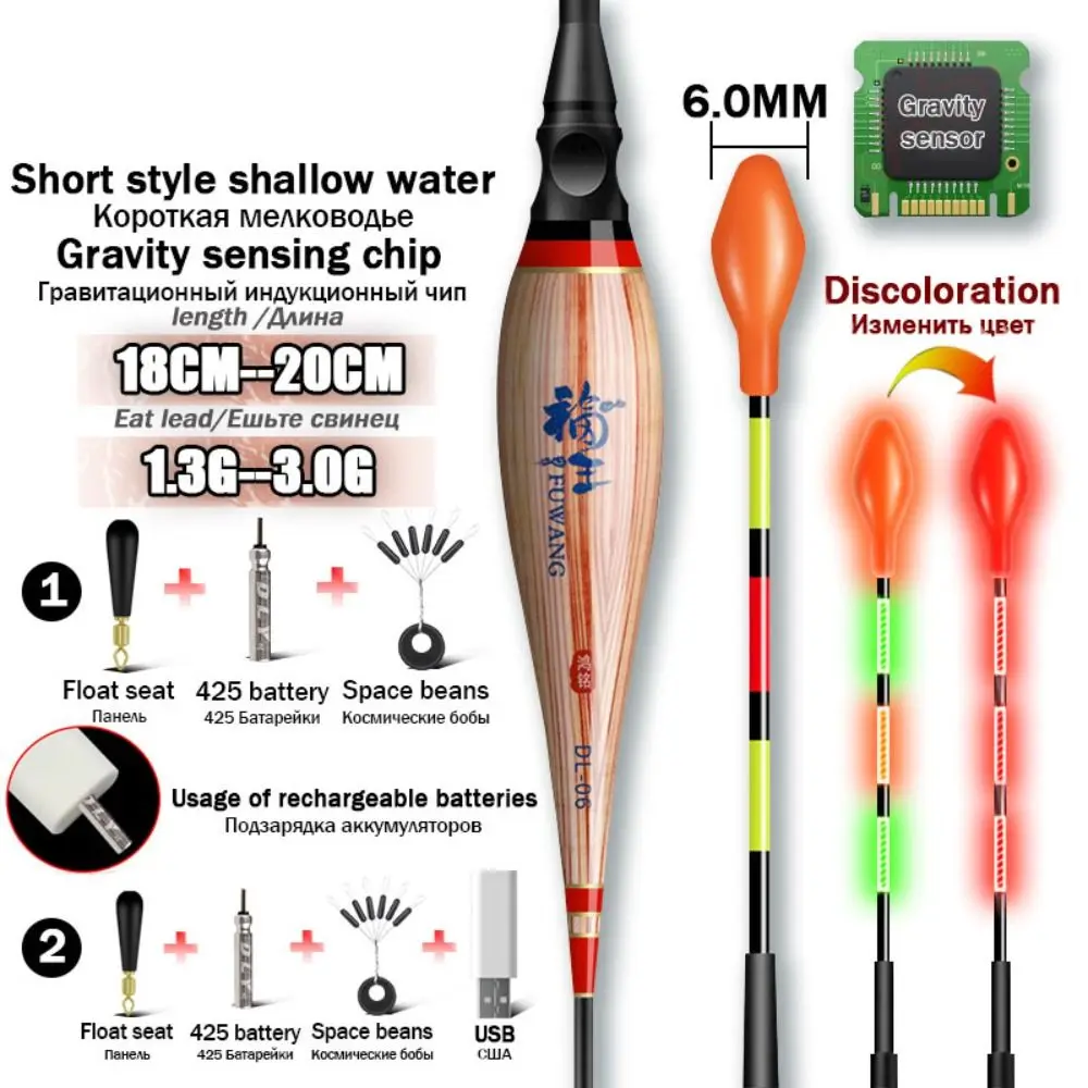 Fishing Smart Electronic Float Gravity Sensor LED Great Buoyancy Pose Bobbers With Battery Glow Stick Indicator Light
Fishing Smart Electronic Float Gravity Sensor LED Great Buoyancy Pose Bobbers With Battery Glow Stick Indicator Light