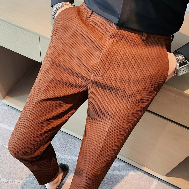 2023 Fashion Solid Pencil Pants Business Casual Men Mid Waist Buttoned Trousers Streetwtwear Pockets Long Pants Clothing Male
2023 Fashion Solid Pencil Pants Business Casual Men Mid Waist Buttoned Trousers Streetwtwear Pockets Long Pants Clothing Male