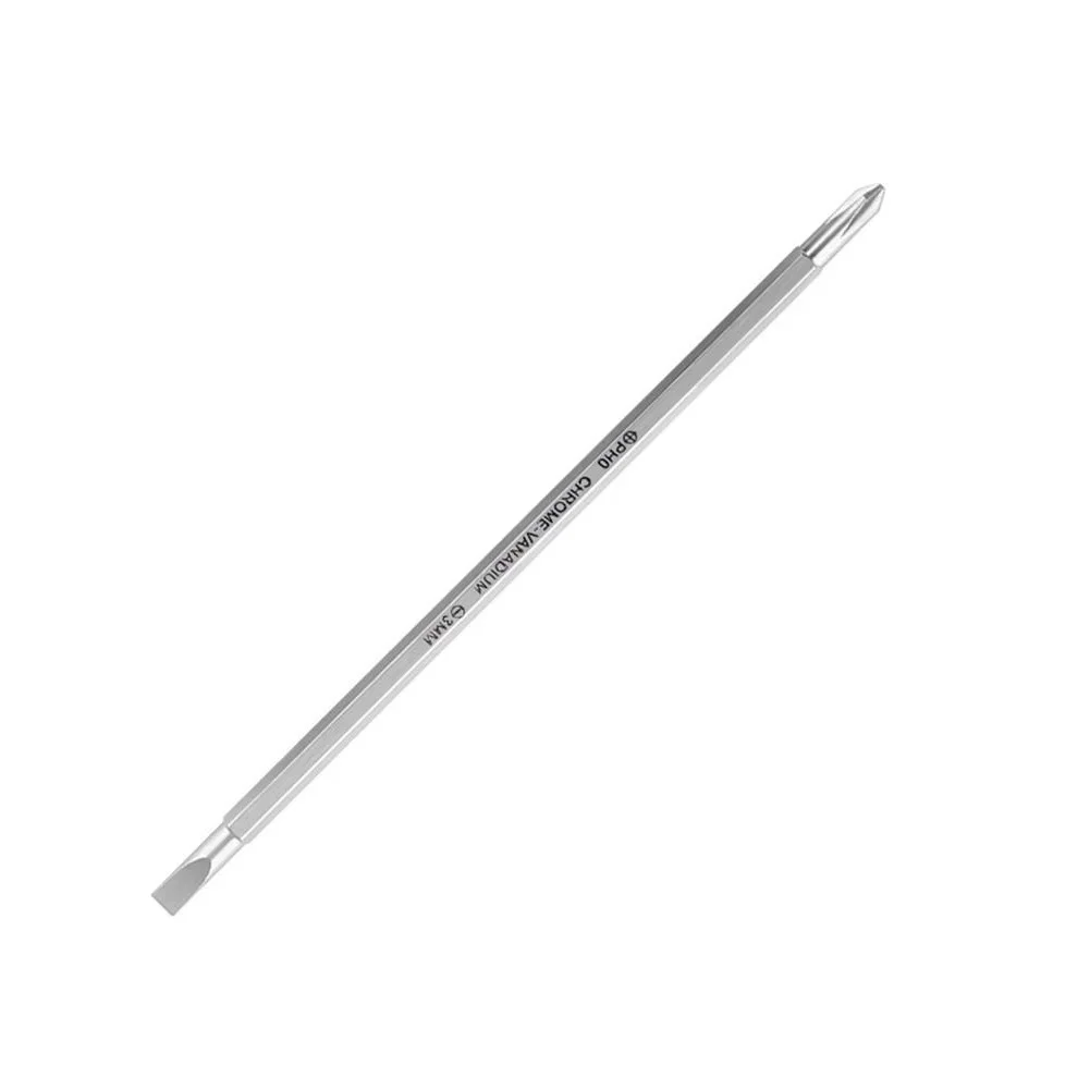 Double Screwdriver Magnetic Dual Use Screwdriver with Slotted and Cross Tips Chrome Vanadium Steel Shaft 75mmx3mm Hex Shaft
Double Screwdriver Magnetic Dual Use Screwdriver with Slotted and Cross Tips Chrome Vanadium Steel Shaft 75mmx3mm Hex Shaft