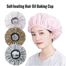 Hair Oil Baking Cap Self-heating Tin Foil Hat Thickened Heating Steam Hair Mask Cap Portable Hair Care Hairdressing Styling Tool