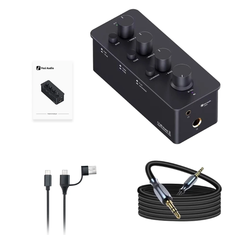 

Analog Amp Earphone Amplifier Equalizers with Bass Midrange Treble Tone Control