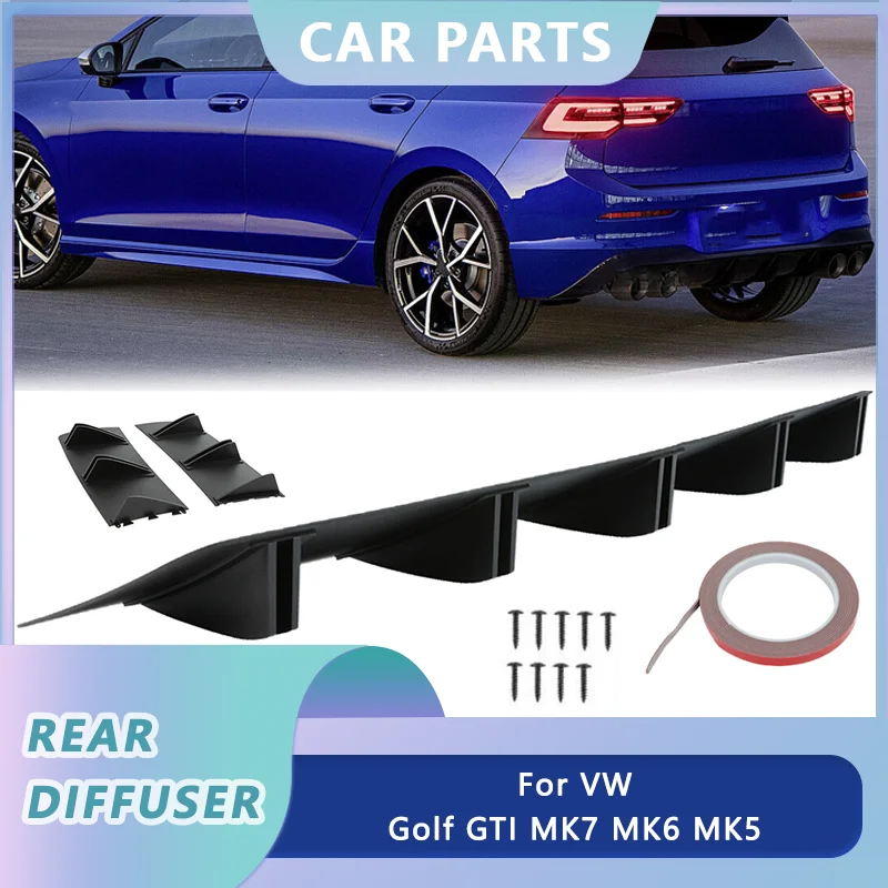 

Universal 81.5cm Rear Bumper Lip Diffuser Spoiler Splitter Shark 5 Fins For VW Golf For BMW For Audi A3 A4 For Infiniti Q50