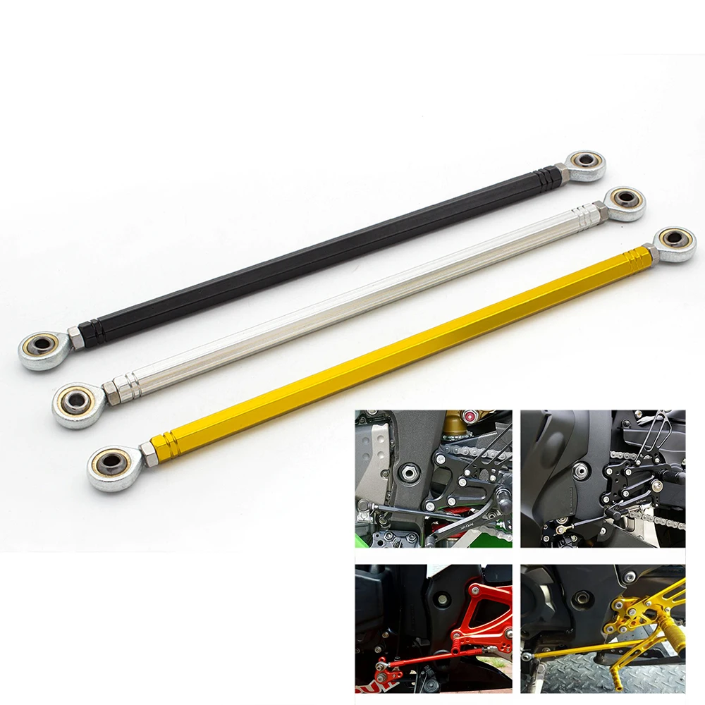 Universal CNC Motorcycle Gear Shift Shifter Rod Linkage Rearset Footpegs Black Silver Gold 40 70 90 100 120 150 160 170 210 280m
Universal CNC Motorcycle Gear Shift Shifter Rod Linkage Rearset Footpegs Black Silver Gold 40 70 90 100 120 150 160 170 210 280m