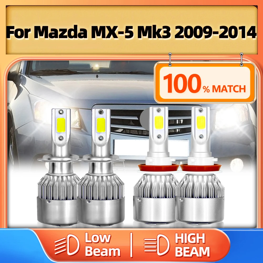 240W 40000LM LED Headlight Bulbs H7 HB3 9005 Auto Headlamp 12V 6000K Car Light For Mazda MX-5 Mk3 2009 2010 2011 2012 2013 2014
240W 40000LM LED Headlight Bulbs H7 HB3 9005 Auto Headlamp 12V 6000K Car Light For Mazda MX-5 Mk3 2009 2010 2011 2012 2013 2014