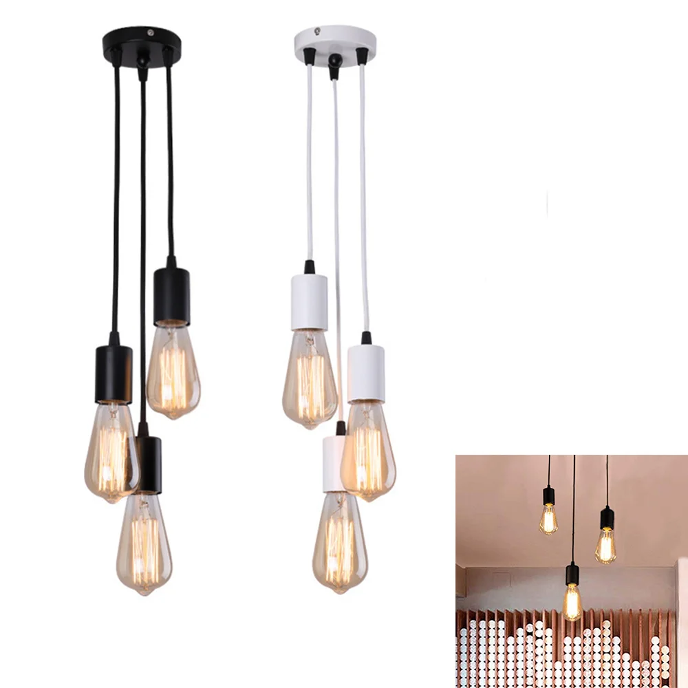 Vintage E27 Base Hanging Lamp 3 heads Lamp Holder Socket Industrial Pendant Light DIY Ceiling Lamp For Living Room Bar Hall Cafe
Vintage E27 Base Hanging Lamp 3 heads Lamp Holder Socket Industrial Pendant Light DIY Ceiling Lamp For Living Room Bar Hall Cafe