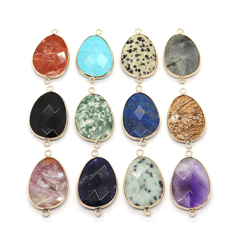 2pcs/pack Oval Shaped Connectors Section Natural Semi-precious Stone 22x38mm DIY Making Necklace Bracelets Earrings 24 Colors
2pcs/pack Oval Shaped Connectors Section Natural Semi-precious Stone 22x38mm DIY Making Necklace Bracelets Earrings 24 Colors