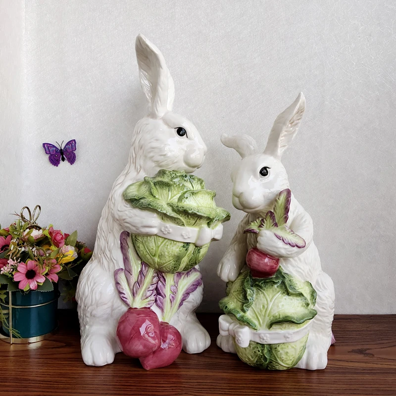 White Ceramic Cabbage Rabbit Sculpture, Home Decor, Office Crafts, Living Room Rabbit Ornament, Porcelain Animal Figurines
White Ceramic Cabbage Rabbit Sculpture, Home Decor, Office Crafts, Living Room Rabbit Ornament, Porcelain Animal Figurines