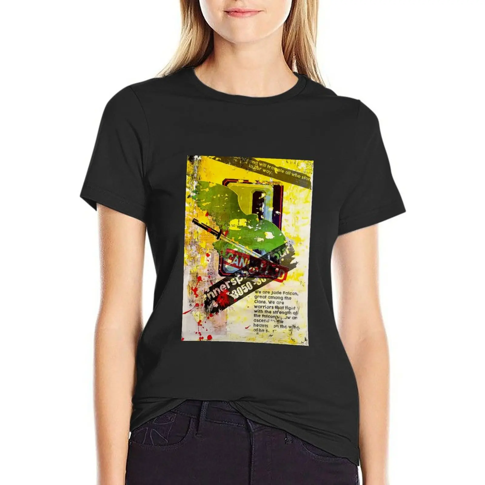 Battletech Jade Falcon tour poster T-Shirt oversized plain graphic t-shirts for Women
Battletech Jade Falcon tour poster T-Shirt oversized plain graphic t-shirts for Women
