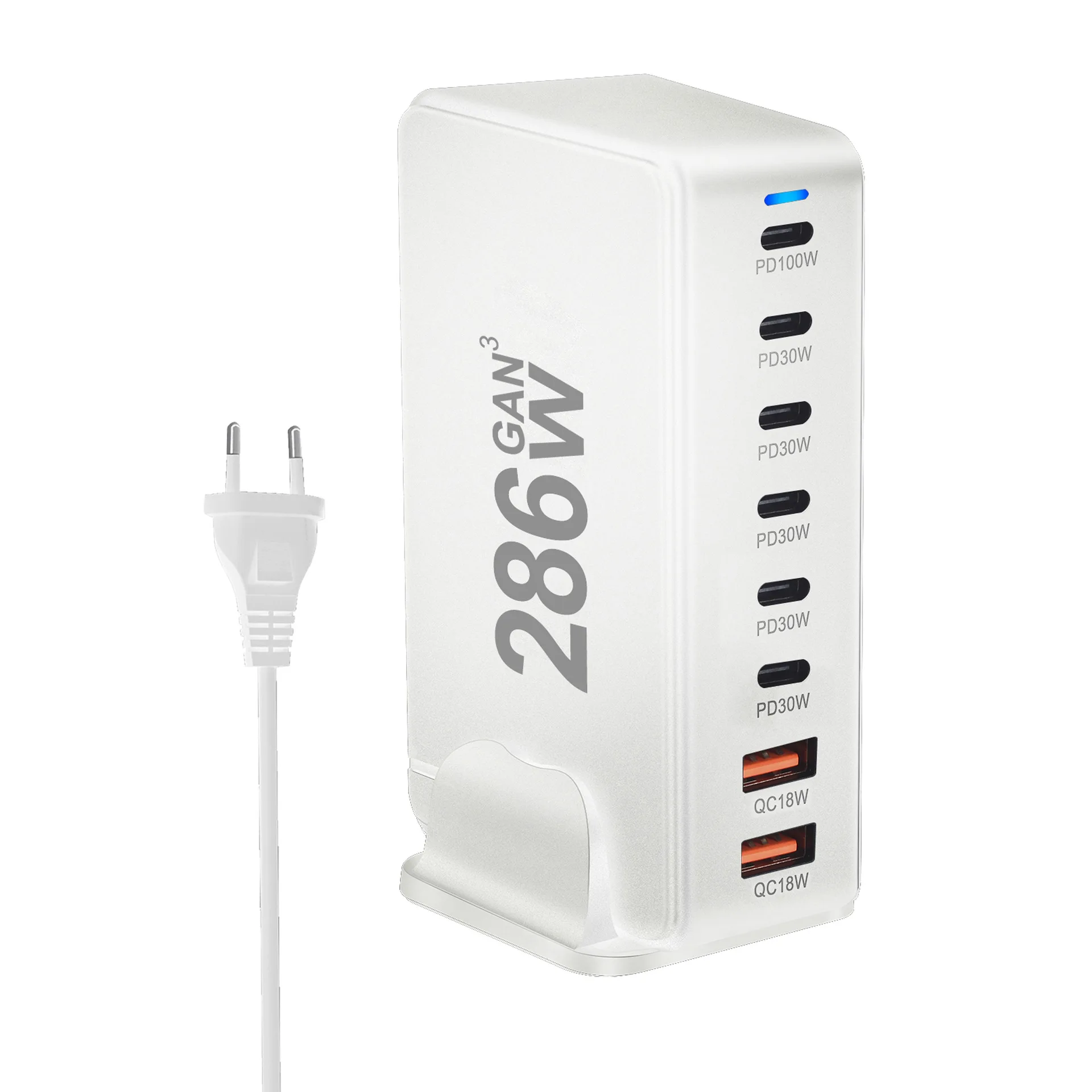 YIOUQ 286W Desktop GaN Charger 8-Port USB Type-C PD Fast Charging Charger Power Station USB-C For IPhone Laptop Tablet Android
YIOUQ 286W Desktop GaN Charger 8-Port USB Type-C PD Fast Charging Charger Power Station USB-C For IPhone Laptop Tablet Android