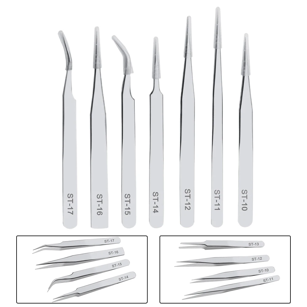 Stainless Steel Precision Industrial Tweezers Anti-Static Maintenance Tweezers Hand Tool Fit Precision Parts&Integrated Circuit
Stainless Steel Precision Industrial Tweezers Anti-Static Maintenance Tweezers Hand Tool Fit Precision Parts&Integrated Circuit