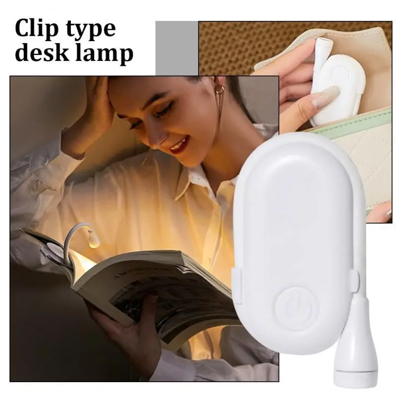 

Настольная лампа с защитой глаз, Регулируемый мини-светильник с защелкой и питанием от батарейки, гибкая, для путешествий, спальни, чтения