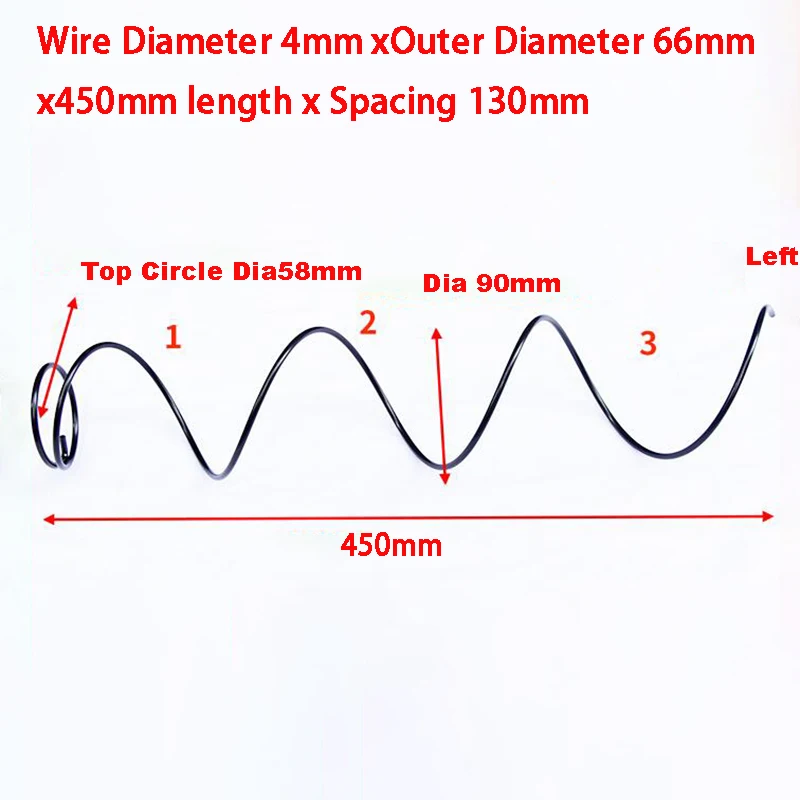 Аксессуары для торговых автоматов на заказ спиральная пружина компрессионная пружина для 3 продуктов 4x66x450 мм, расстояние 130 мм, 2 шт. 
Аксессуары для торговых автоматов на заказ спиральная пружина компрессионная пружина для 3 продуктов 4x66x450 мм, расстояние 130 мм, 2 шт.